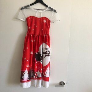 Vintage Christmas Dress, Small